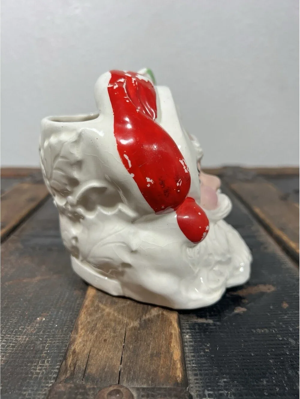 Rare Vintage Winking Santa Planter 1957 Conrad Ceramics